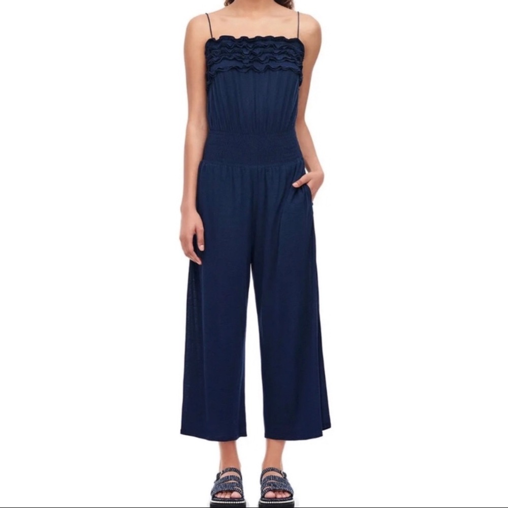 NWT Rebecca Taylor Ruffled Jersey Jumpsuit size M